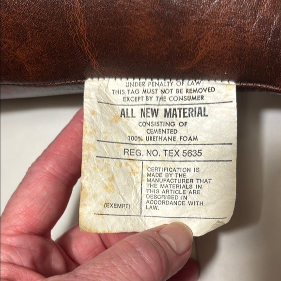 Vintage 12x12 inch Brown Faux Leather Accent Throw Pillow - Picture 4 of 7